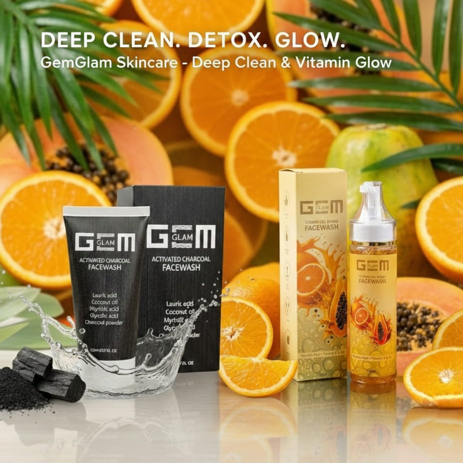 Pack of 2 | Charcoal Facewash & Gel Vitamin Facewash