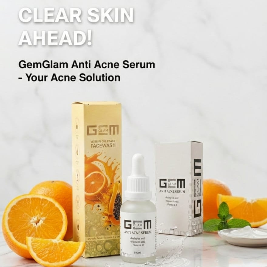 Pack of 2 | Vitamin Gel facewash & Anti-Acne serum